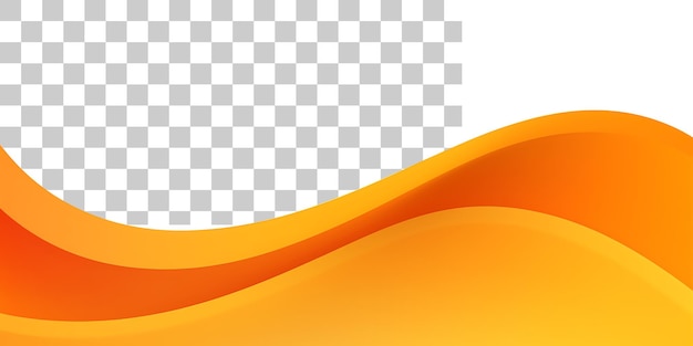 PSD dynamic fluid waves orange border frame