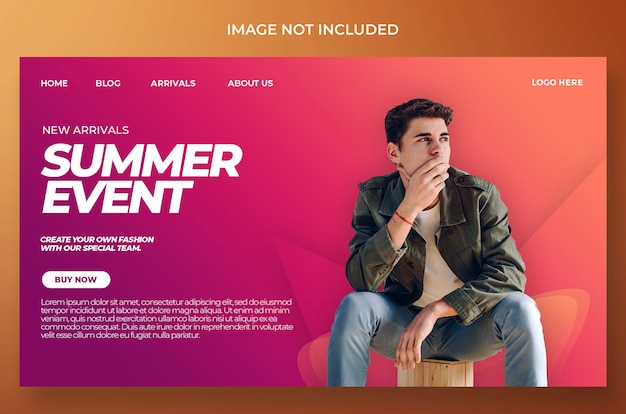 Dynamic landing page design psd