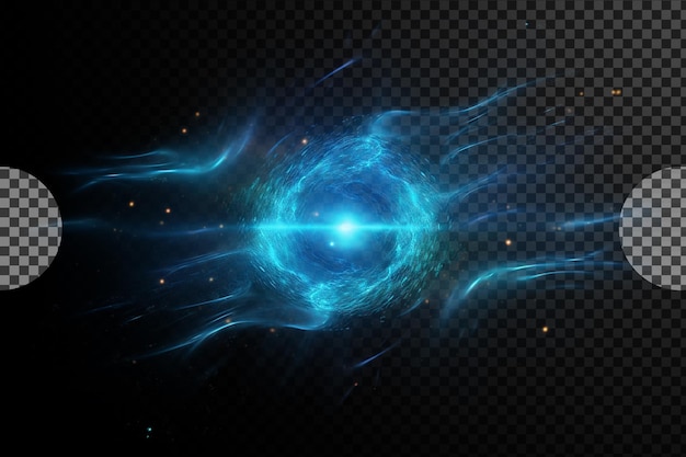 Dynamic Magical Energy Power lighting glow Effect on Transparent Background