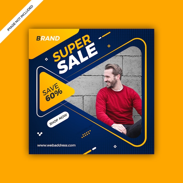 PSD dynamic modern social media instagram post sale banner