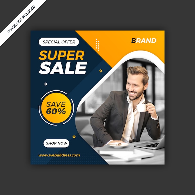 Dynamic modern social media instagram post sale banner