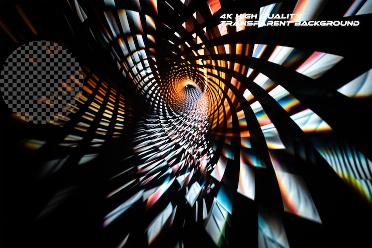PSD the dynamic play of light and shadow created by natural elements on transparent background