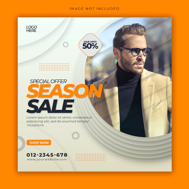 Dynamic sale social media banner template