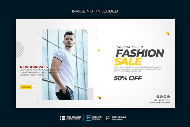 Dynamic square modern web banner template sweatshirt