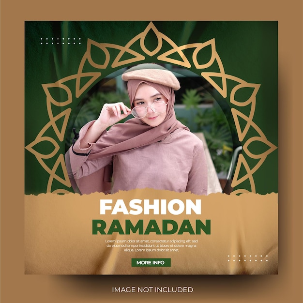 Dynamiczny Baner Plakatowy Ramadan Eid Alfitr