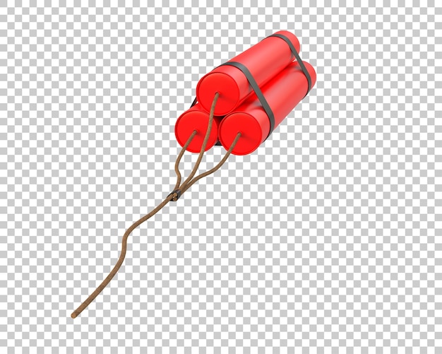 Dynamiet geïsoleerd op de achtergrond 3D rendering illustratie