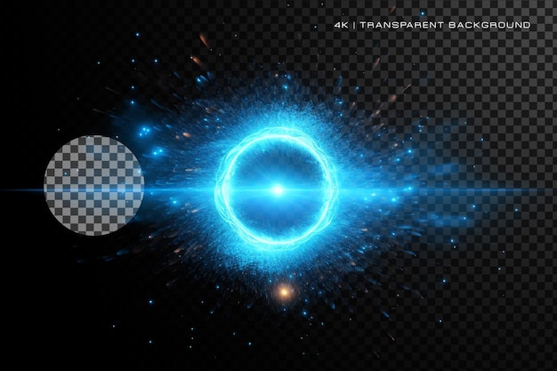 Dynamische magische energie Power verlichting gloedeffect op transparante achtergrond