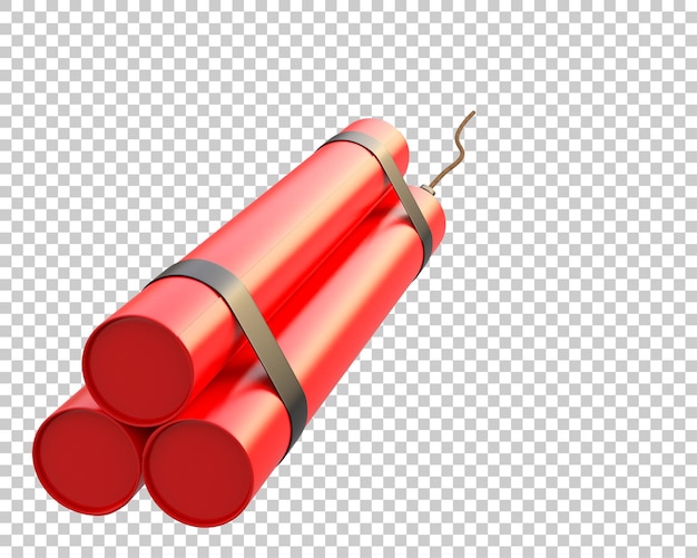 Dynamit izolowany na tle ilustracja renderingu 3D