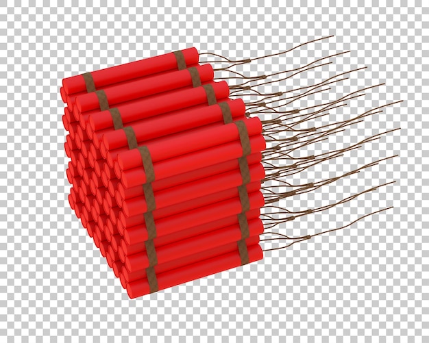 ภาพประกอบเรนเดอร์ 3 มิติของไดนาไมต์ที่แยกจากพื้นหลัง