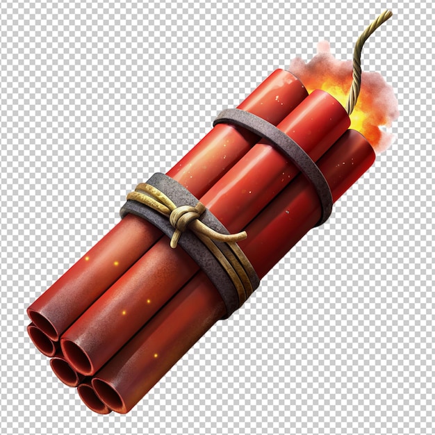 PSD dynamite on transparent background