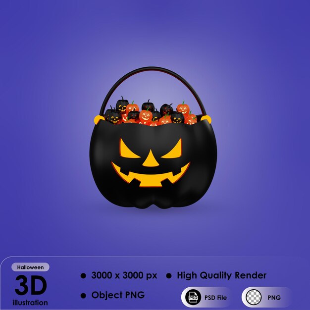 Dynia Halloween 3d