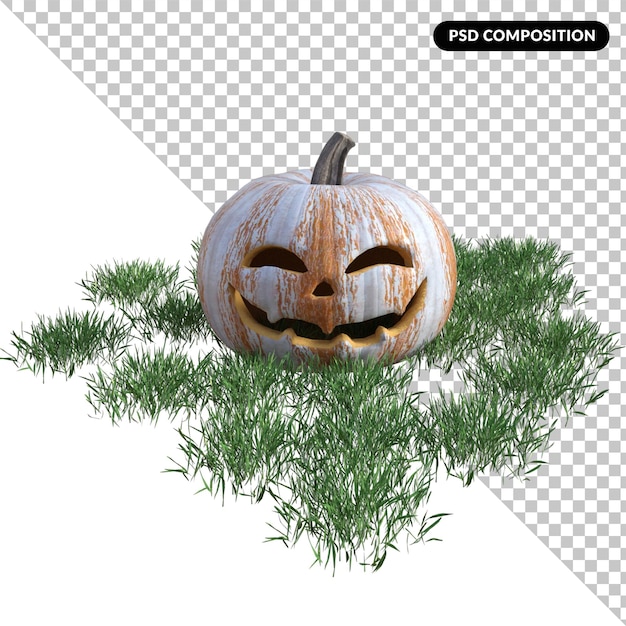 Dynia Halloween Na Białym Tle 3d