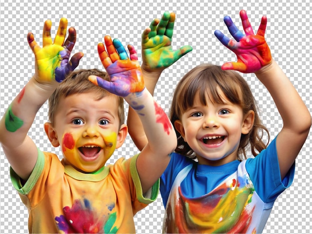 Dzieci Z Ręcznym Malowaniem