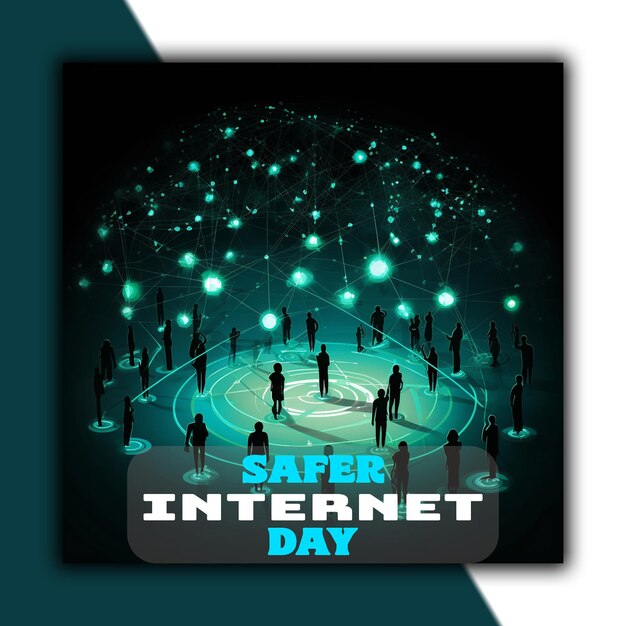 PSD dzień bezpiecznego internetu, szczególnie dla dzieci, kolaż