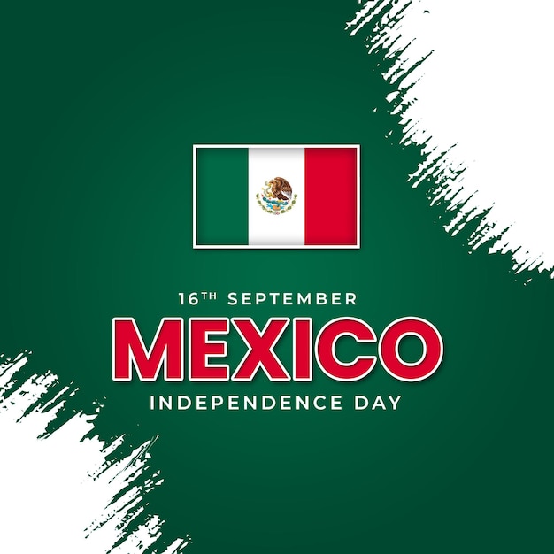 PSD dzień niepodległości meksyku baner w mediach społecznościowych szablon postu plik psd można edytować z flagą meksyku