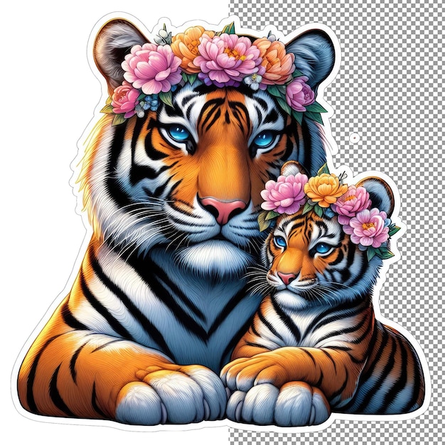 Dzikie Kwiaty łączą Matkę I Młode Wśród Kwiatów