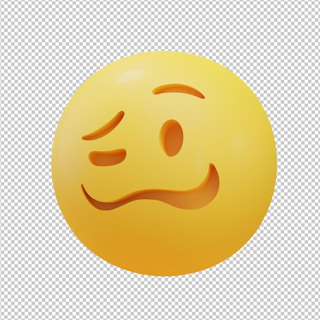 Dziwna Twarz Emoji 3d Ilustracja