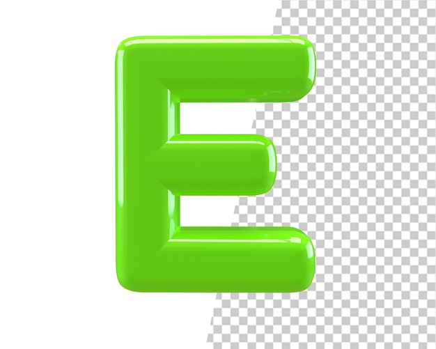 e brief groene tekst 3d render