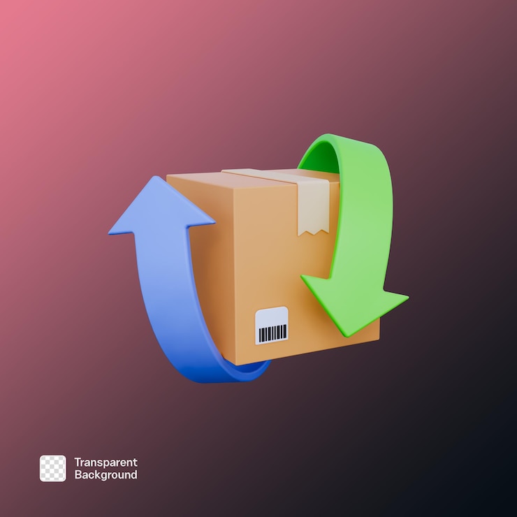 PSD e-commerce 3d icon illustratie png sjabloon
