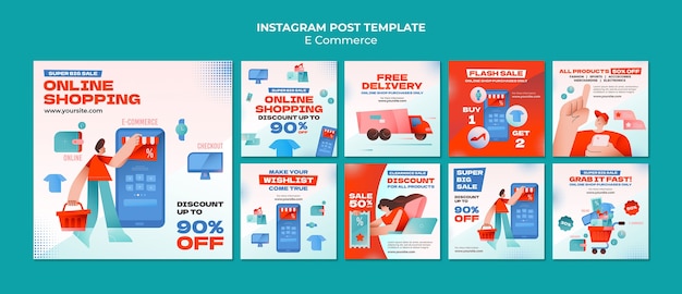 e-commerce concept  instagram posts