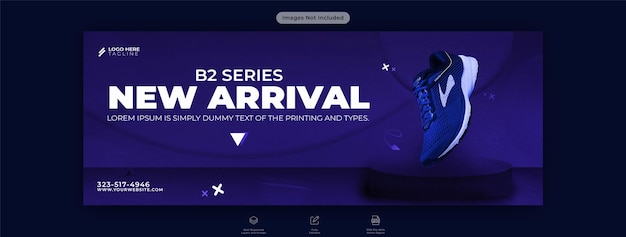 Modello di progettazione di copertina o banner di e-commerce facebook