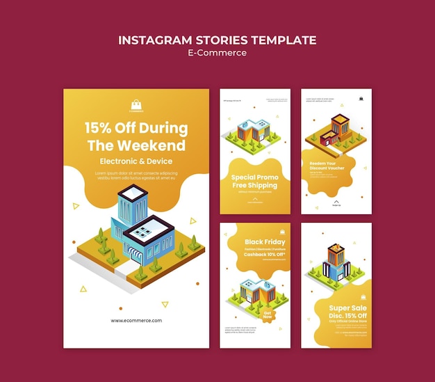 PSD e-commerce instagram stories template