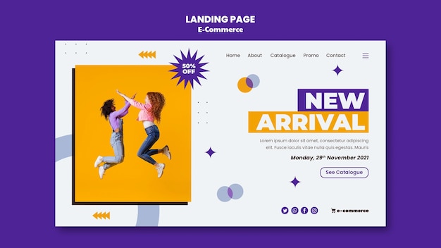 E-commerce landing page template