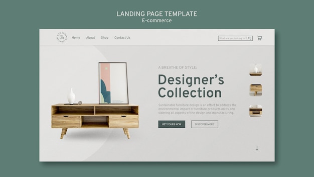 PSD e commerce landing page