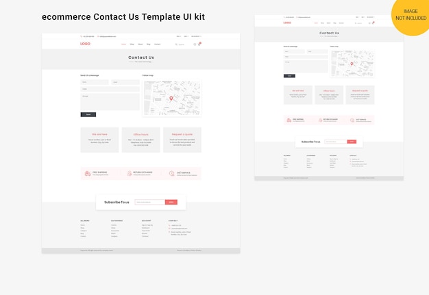 e-commerce Neem contact met ons op Sjabloon UI-kit