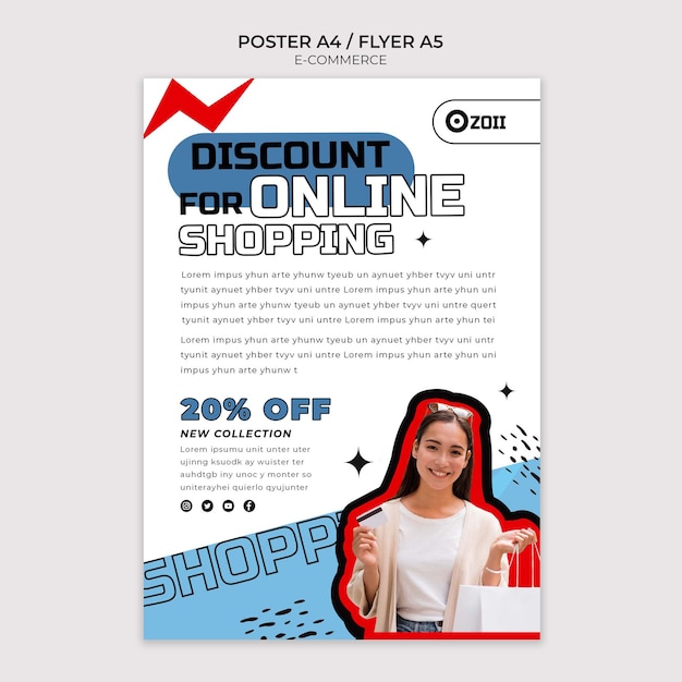 E-commerce platform flyer template