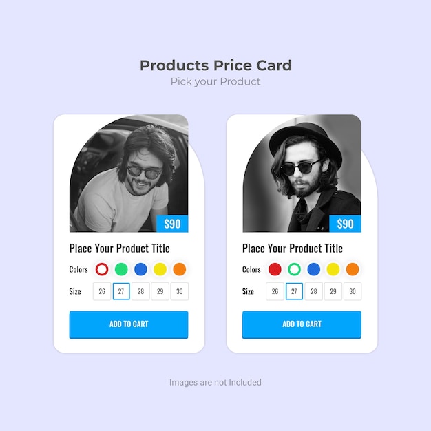 PSD e-commerce product card for online business