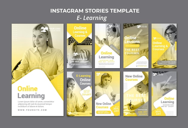 PSD e learning instagram stories