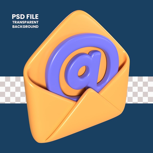 PSD e-mail 3d illustratie pictogram