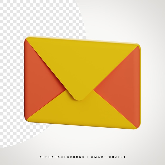 E-mail 3D-pictogramillustratie