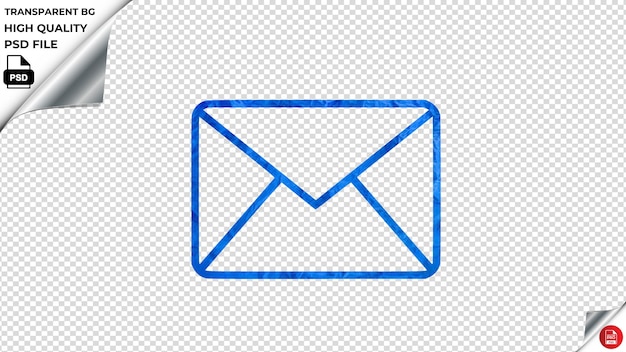 PSD e-mail enveloppe contact blauw papier psd transparant
