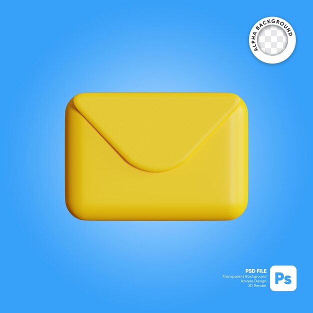 e-mail ilustracja 3d