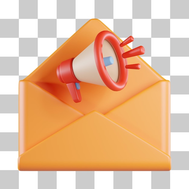 E-mail Marketing Ikona 3d