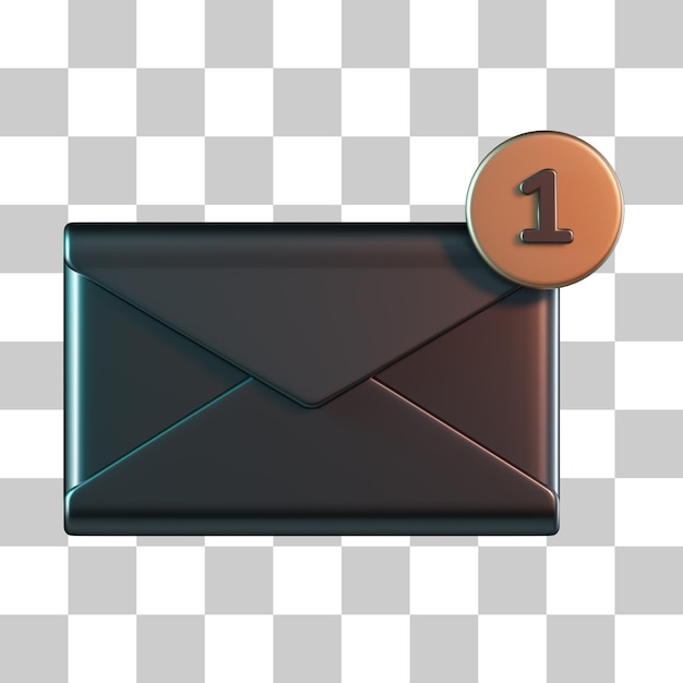 PSD e-mailmelding 3d-pictogram