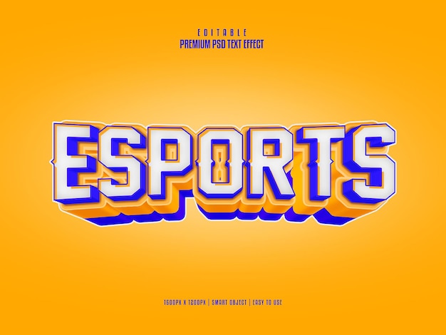 E-sports fully editable premium psd text effect