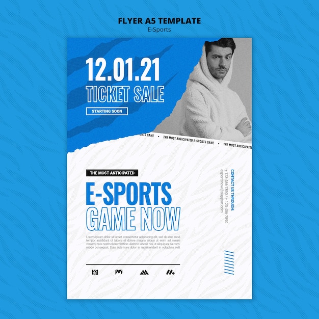 E-sports vertical print template