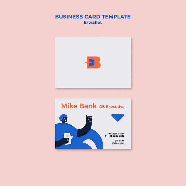 E-wallet business card design template