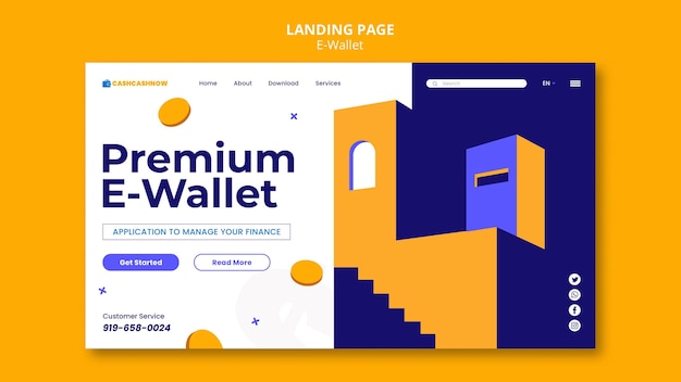 PSD e-wallet services landing page