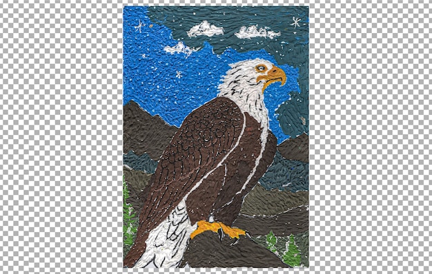 PSD eagle drawing transparent