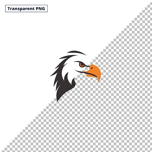 An eagle head with transparent png on it