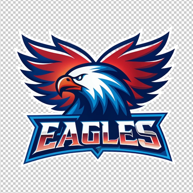 PSD eagle logo on transparent background