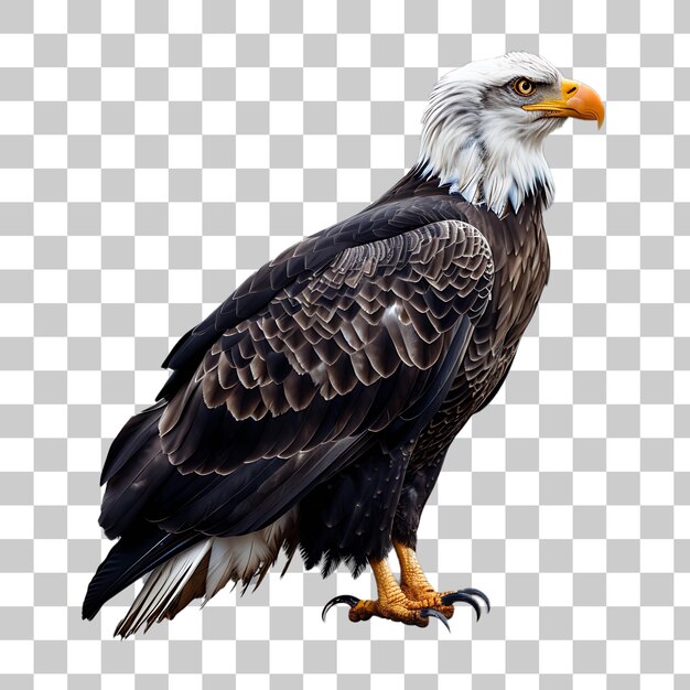 Eagle Standing on White Surface