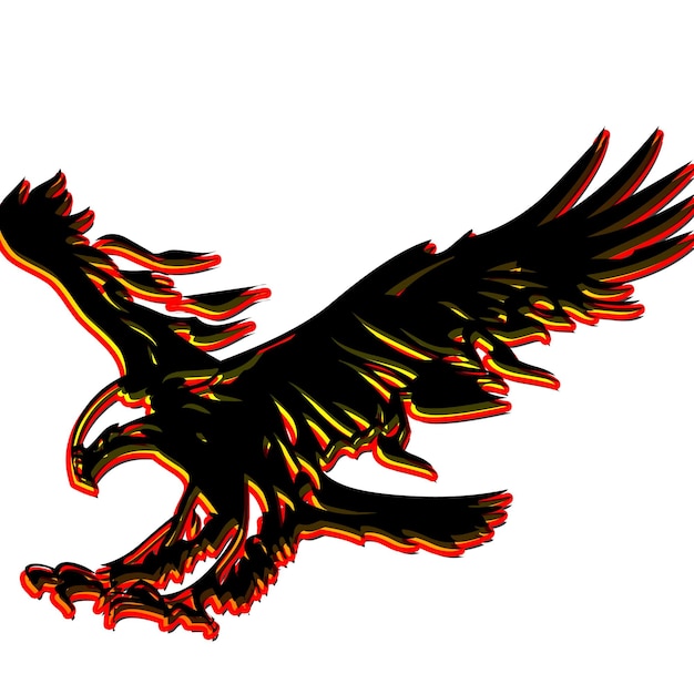 PSD eagle symbol for tatoo and design