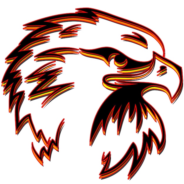 PSD eagle symbol for tatoo and design
