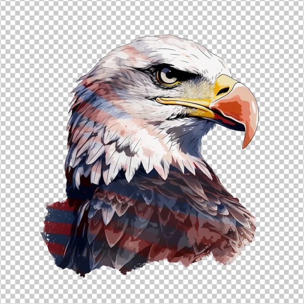 PSD eagle on transparent background