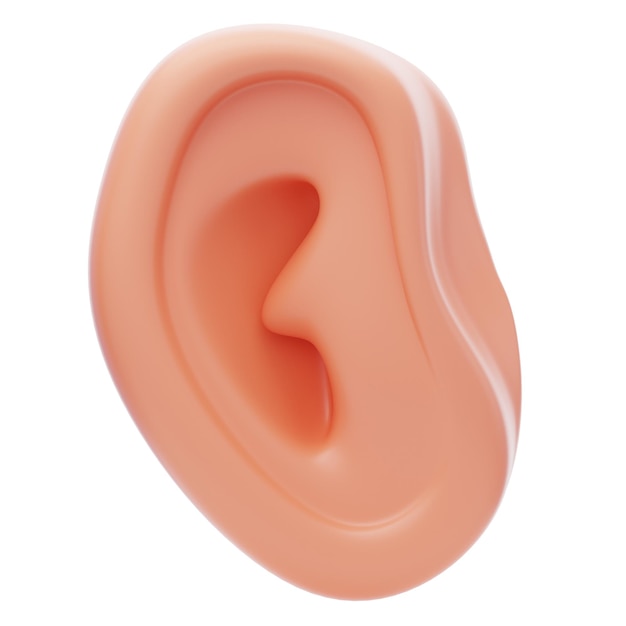 PSD ear 3d icon